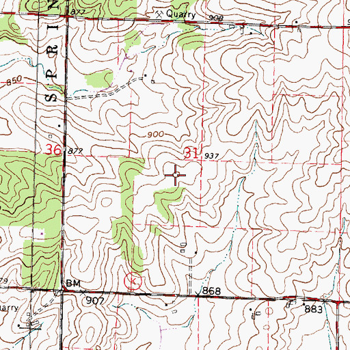 Topographic Map of Mumm Field, WI