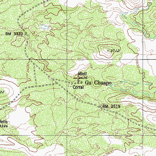 Topographic Map of Gu Chuapo, AZ