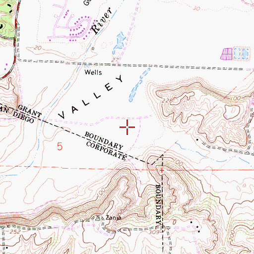 Topographic Map of La Zanja Canyon, CA