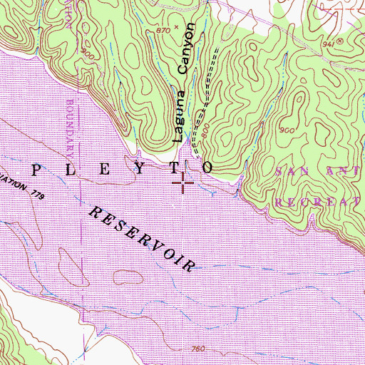 Topographic Map of Laguna Canyon, CA