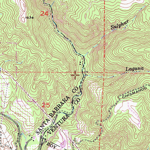 Topographic Map of Laguna Creek, CA