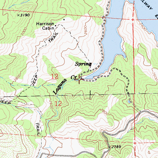 Topographic Map of Laguna Creek, CA