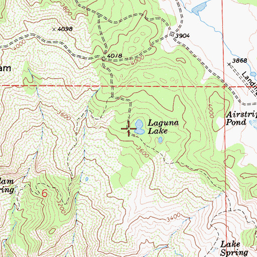 Topographic Map of Laguna Lake, CA