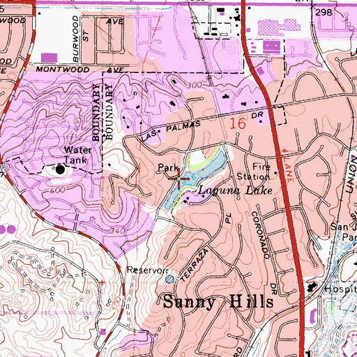 Topographic Map of Laguna Lake, CA