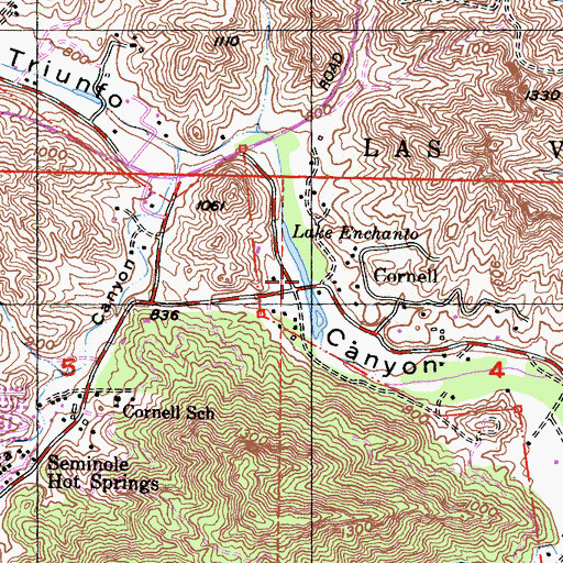 Topographic Map of Lake Enchanto, CA