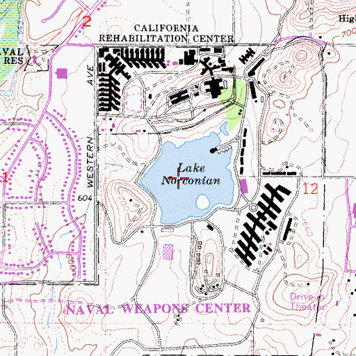Topographic Map of Lake Norconian, CA