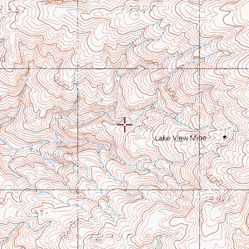 Topographic Map of Lake View Mine, CA