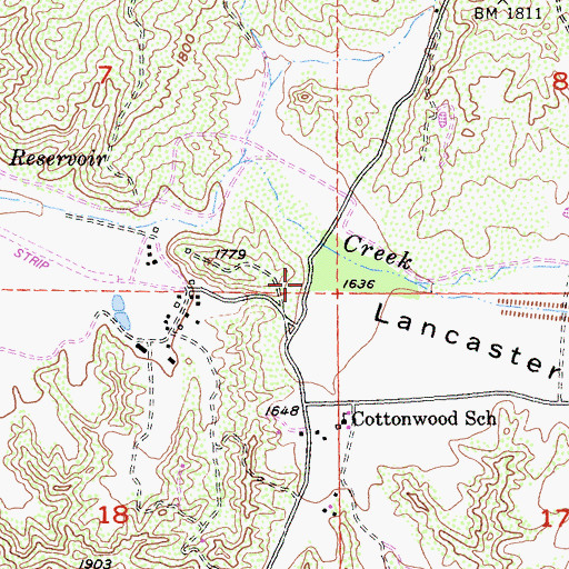 Topographic Map of Lancaster Valley, CA