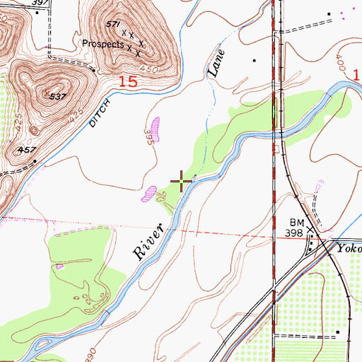 Topographic Map of Lane Slough, CA