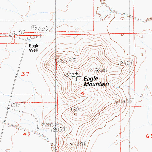 Topographic Map of Lanfair Buttes, CA