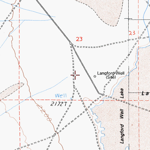 Topographic Map of Langford Well, CA