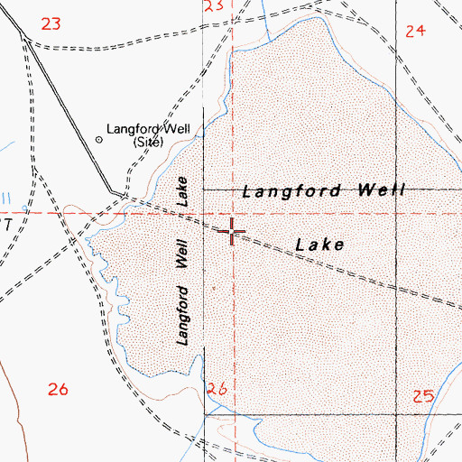 Topographic Map of Langford Well Lake, CA
