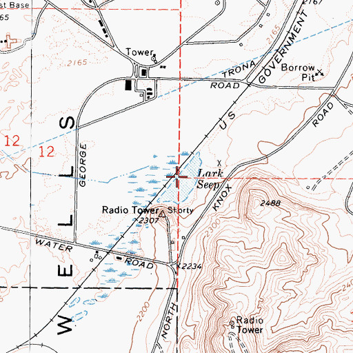 Topographic Map of Lark Seep, CA