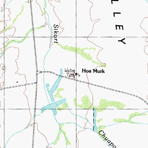 Topographic Map of Hoa Murk, AZ