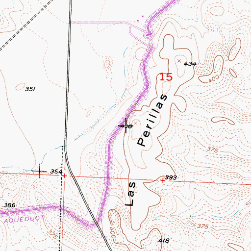 Topographic Map of Las Perillas, CA
