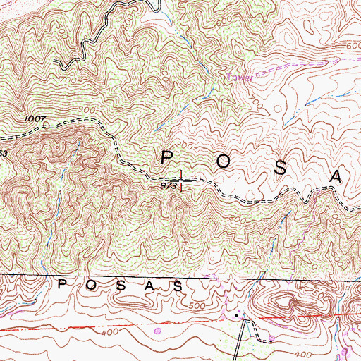 Topographic Map of Las Posas Hills, CA