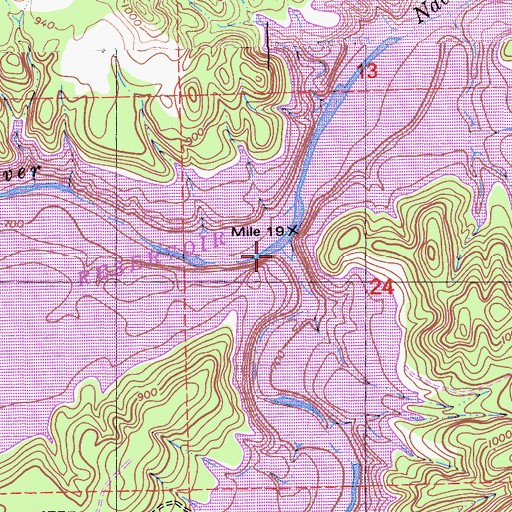 Topographic Map of Las Tablas Creek, CA