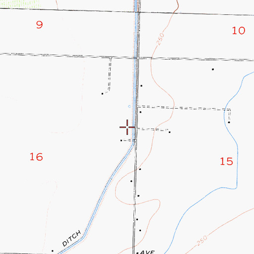 Topographic Map of Last Chance Ditch, CA