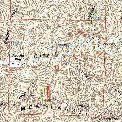Topographic Map of Laurel Canyon, CA