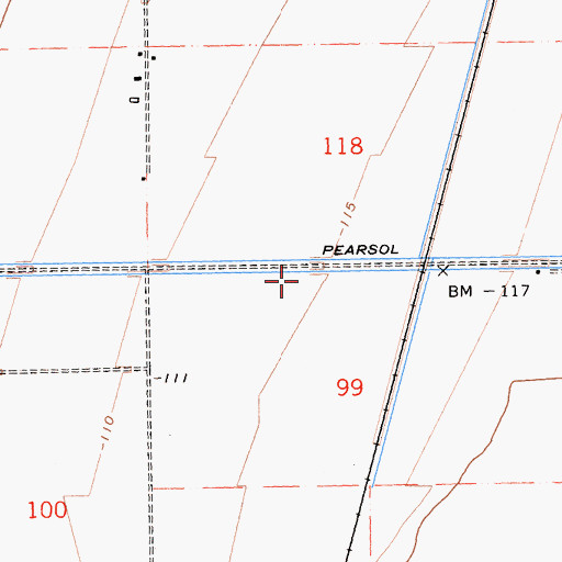 Topographic Map of Lavender Canal, CA