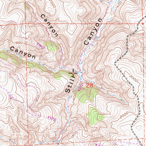 Topographic Map of Lavrock Canyon, CA