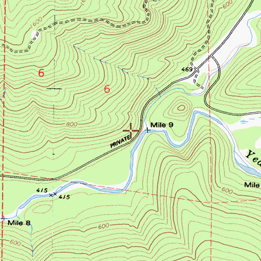 Topographic Map of Lawrence Creek, CA