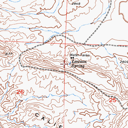 Topographic Map of Lawson Spring, CA