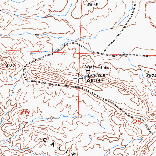 Topographic Map of Lawson Spring, CA
