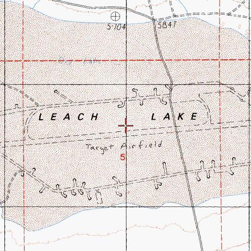 Topographic Map of Leach Lake, CA