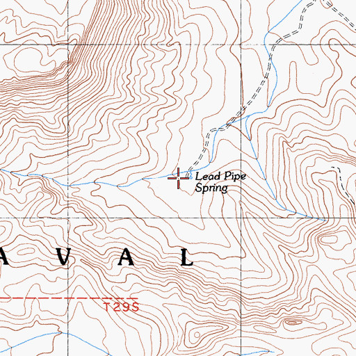 Topographic Map of Lead Pipe Spring, CA