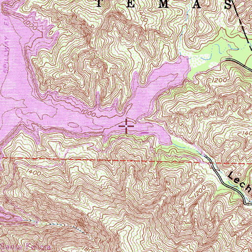 Topographic Map of Lechler Canyon, CA