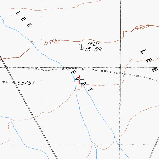 Topographic Map of Lee Flat, CA