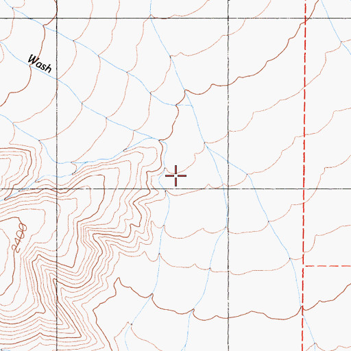 Topographic Map of Lee Wash, CA