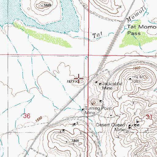 Topographic Map of Jackrabbit House, AZ