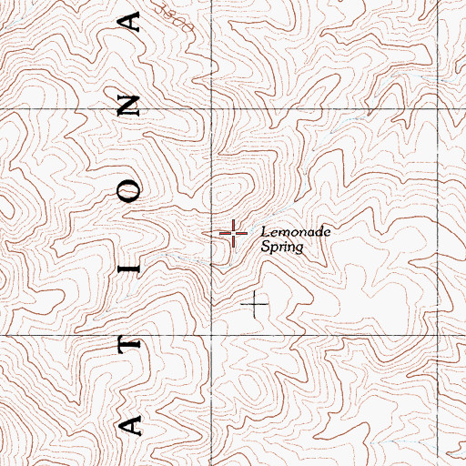 Topographic Map of Lemonade Spring, CA