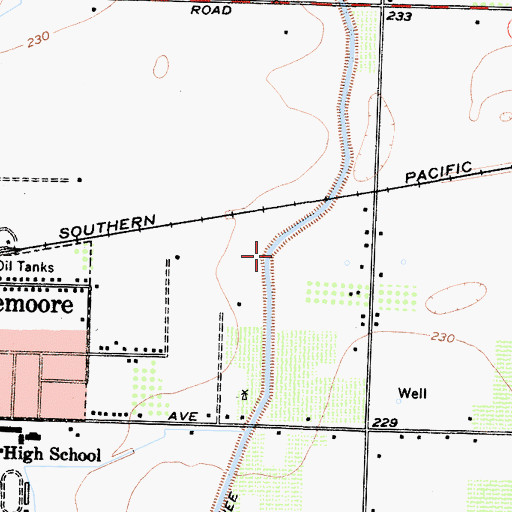 Topographic Map of Lemoore Canal, CA