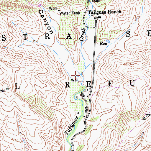 Topographic Map of Leon Canyon, CA
