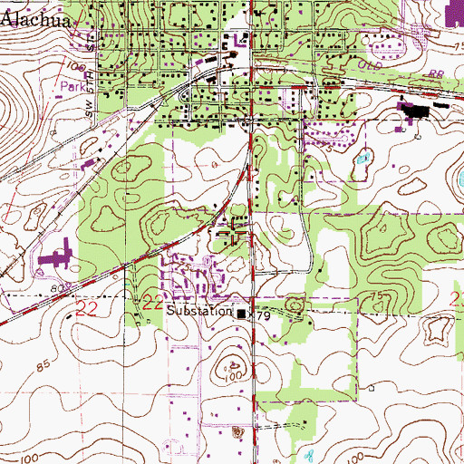 Topographic Map of Autumn Leaves Mobile Home Park, FL