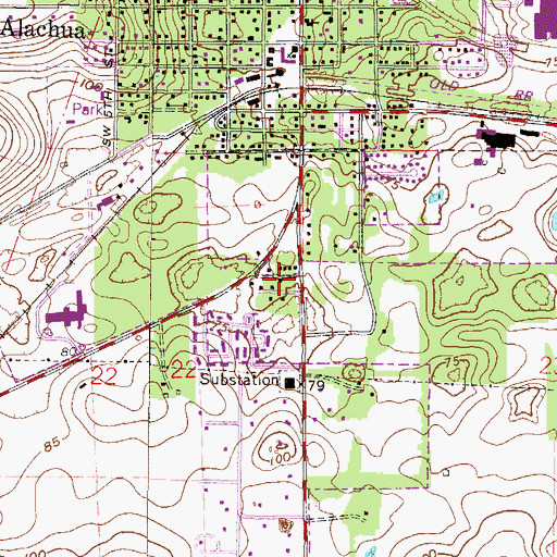 Topographic Map of Bonners Mobile Home Park, FL