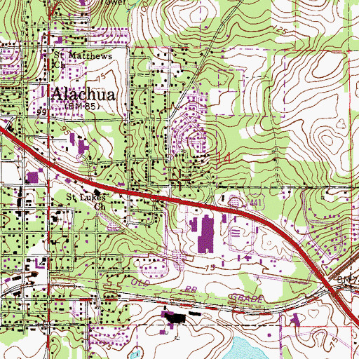 Topographic Map of Church of God by Faith, FL