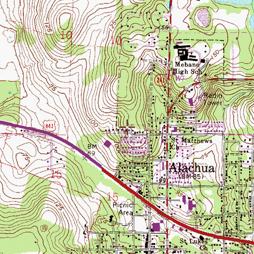 Topographic Map of Crusaders for Christ Church, FL