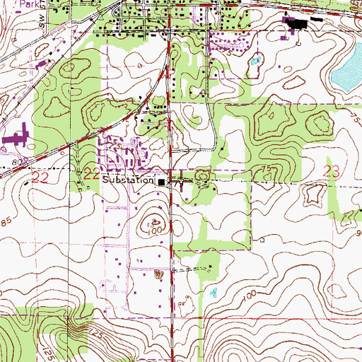 Topographic Map of Faith Hope and Charity Deliverance Center, FL