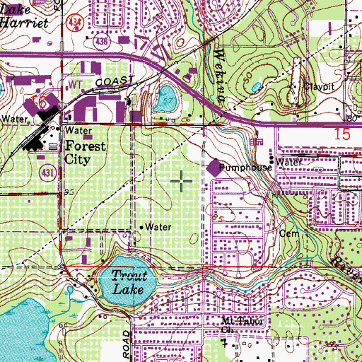 Topographic Map of Adios Golf Club, FL