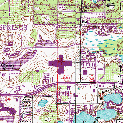Topographic Map of Altamonte Mall, FL