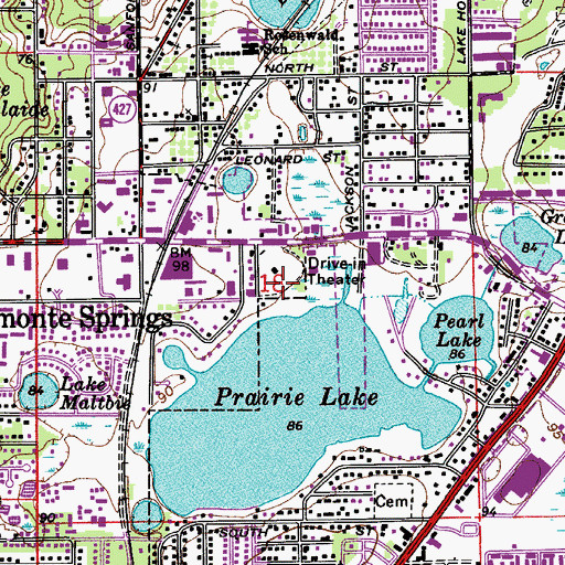 Topographic Map of Money Mall, FL