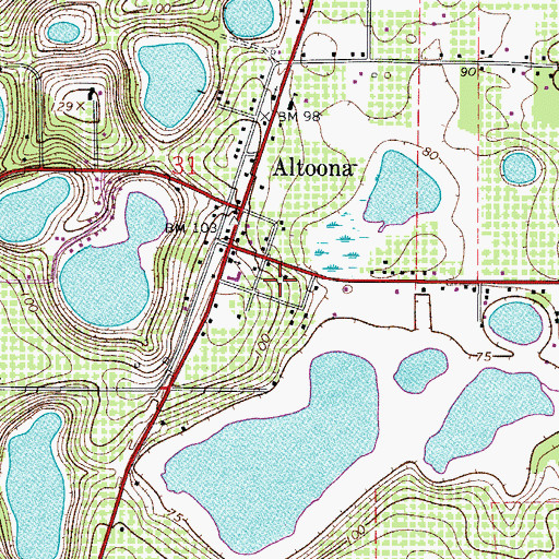 Topographic Map of Kingdom Hall of Jehovahs Witnesses, FL