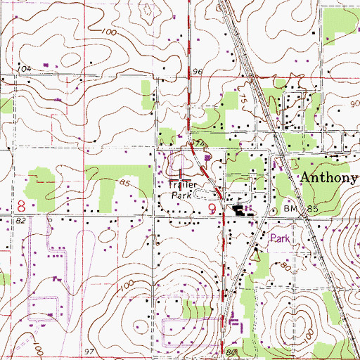 Topographic Map of Victory Mobile Home Park, FL