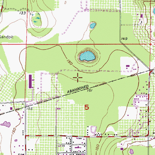 Topographic Map of Admiral Lehigh Golf Resort and Spa, FL