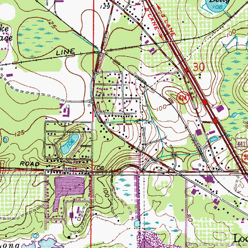 Topographic Map of Majors Trailer Court, FL