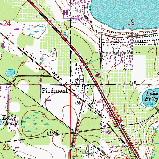 Topographic Map of Rock Garden Mobile Home Park, FL